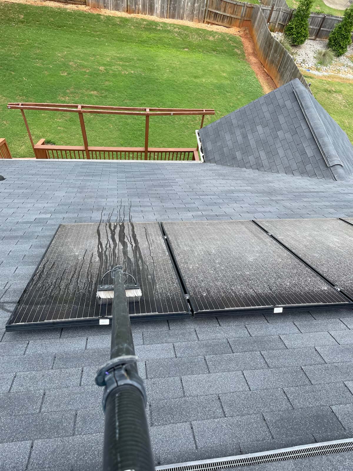 Commercial solar panel cleaning in the Augusta area
