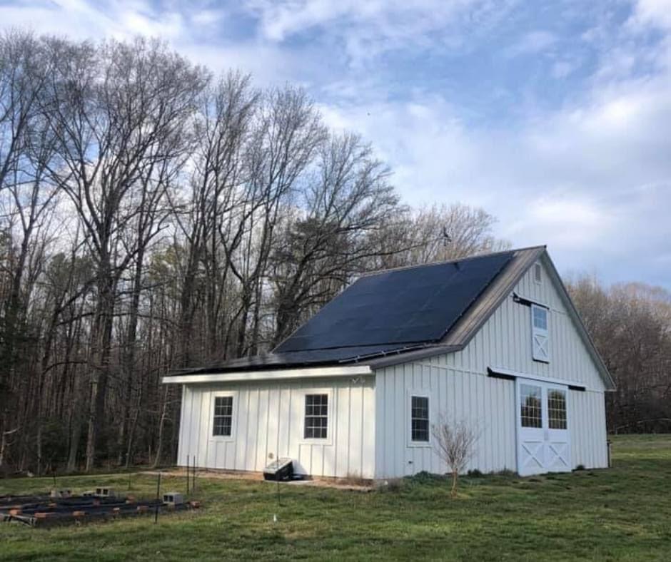 Completed residential solar panel system in the Augusta area